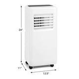 3-in-1 8000 BTU Portable Air Conditioner with Remote Control-White