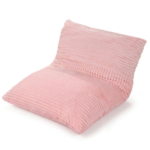 3-in-1 Large Bean Bag Chair with Comfy Corduroy Fabric-Pink