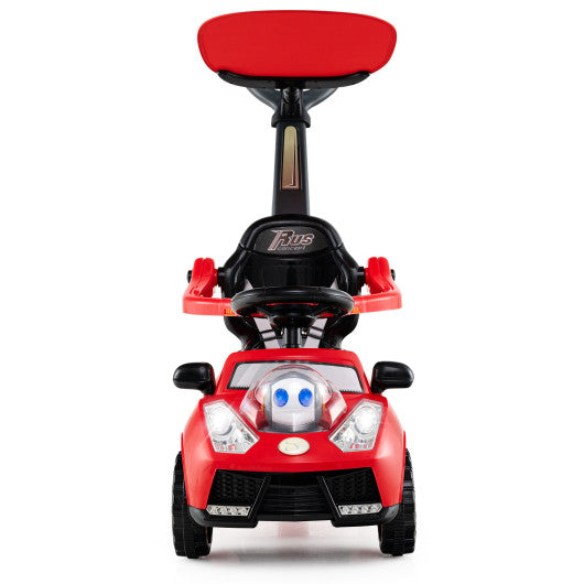 3 in 1 Push Car for Toddler Stroller Sliding Walking Car for Boys and Girls-Red