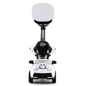 3 in 1 Push Car for Toddler Stroller Sliding Walking Car for Boys and Girls-White