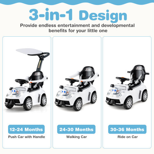 3 in 1 Push Car for Toddler Stroller Sliding Walking Car for Boys and Girls-Red