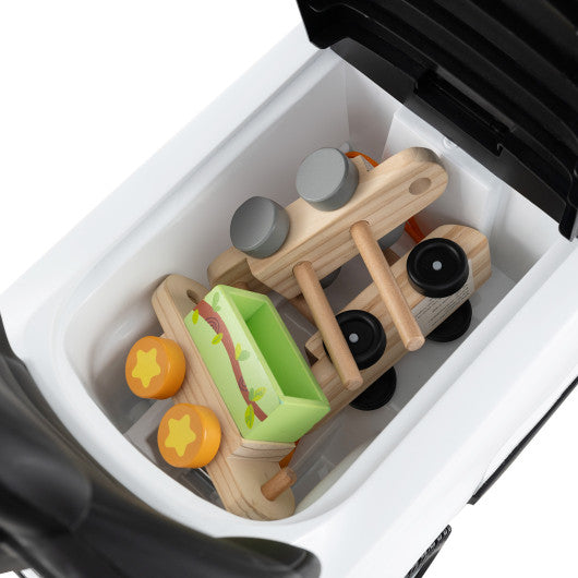 3 in 1 Push Car with Removable Handle and Guardrail for Kids 18-36 Months Old-White