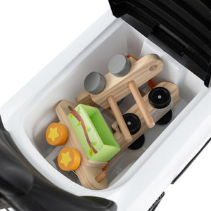 3 in 1 Push Car with Removable Handle and Guardrail for Kids 18-36 Months Old-White