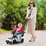 3-in-1 Ride on Push Car Maserati Licensed Sliding Car with Music-White