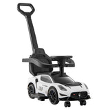 3-in-1 Ride on Push Car Maserati Licensed Sliding Car with Music-White