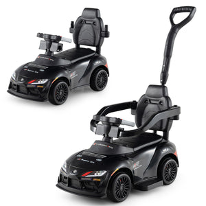 3-in-1 Toyota Licensed Foot-to-Floor Stroller Sliding Walking Toy-Black
