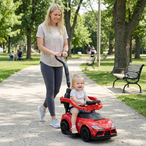 3-in-1 Toyota Licensed Foot-to-Floor Stroller Sliding Walking Toy-Red