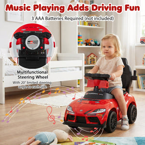 3-in-1 Toyota Licensed Foot-to-Floor Stroller Sliding Walking Toy-Red