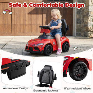 3-in-1 Toyota Licensed Foot-to-Floor Stroller Sliding Walking Toy-Red