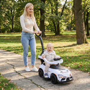3-in-1 Toyota Licensed Foot-to-Floor Stroller Sliding Walking Toy-White