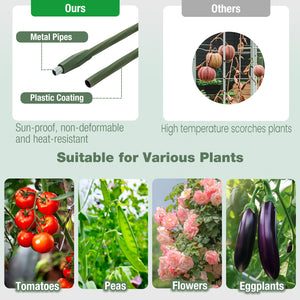 3 Pack 60 inch Adjustable Tall Plant Support Trellis for Climbing Plants