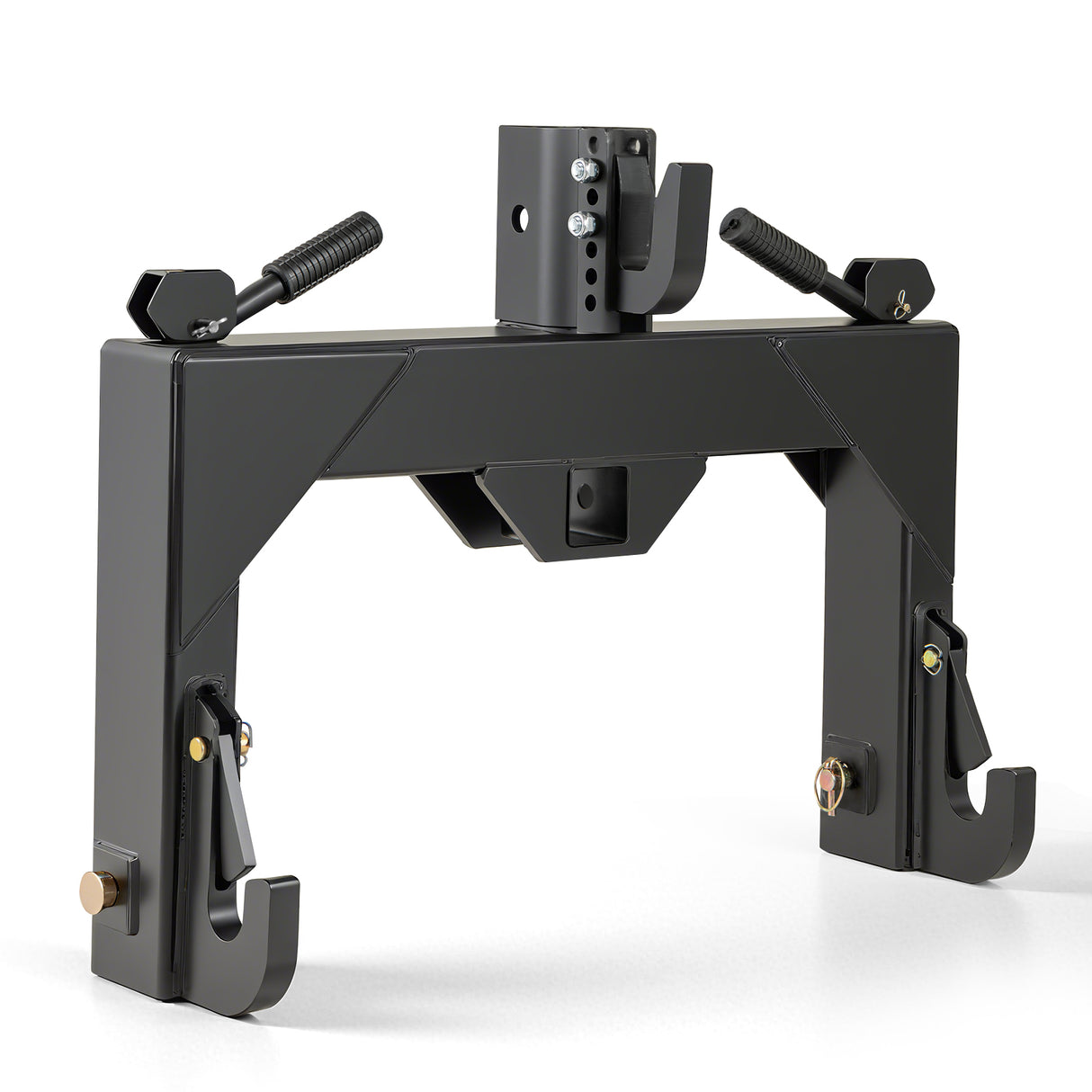 3-Point Quick Hitch with 5 Level Adjustable Bolt for Farming-Black