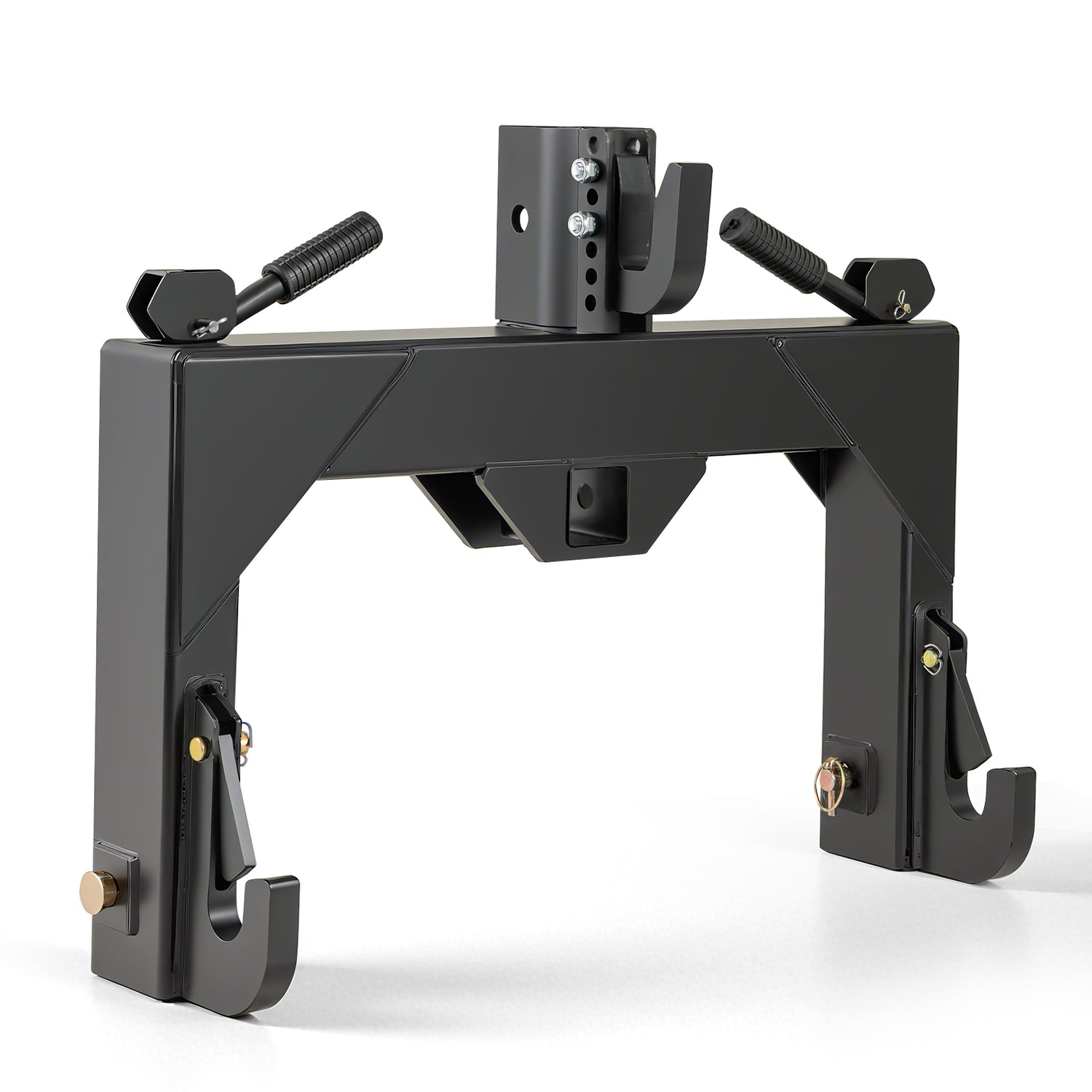 3-Point Quick Hitch with 5 Level Adjustable Bolt for Farming-Black