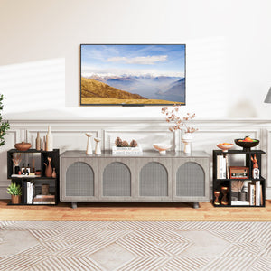 3-Tier Bookshelf with Display Shelf for Small Space-Black