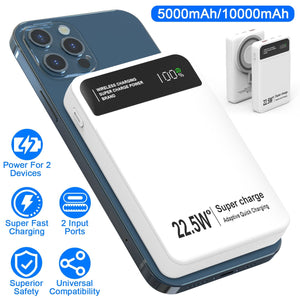 10000mAh Magsafe 3 In 1 Portable Charger PD22.5W Magnetic Fast Charger Fast Charging Power Bank Fit For IOS Phone 15/14 Samsung Galaxy S24 And More by DirectDeals