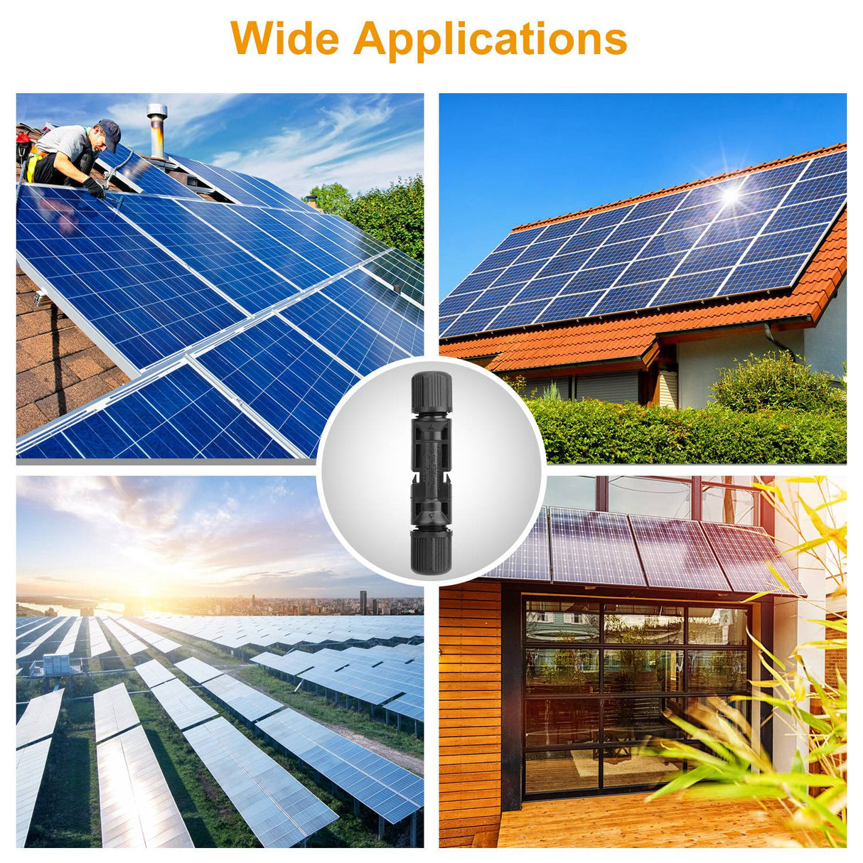 10 Pairs Solar Panel Connectors Adapter Male/Female by DirectDeals