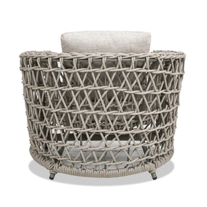 Couch.com Everly Frame Barrel Deep Seating Patio Arm Chair Axroma Olefin Oat Beige, Platform Base, Fabric Construction, Beige Finish by Couch.com