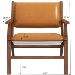 Hendrix - Antique Arm Chair - Brown / Rustic / Tan