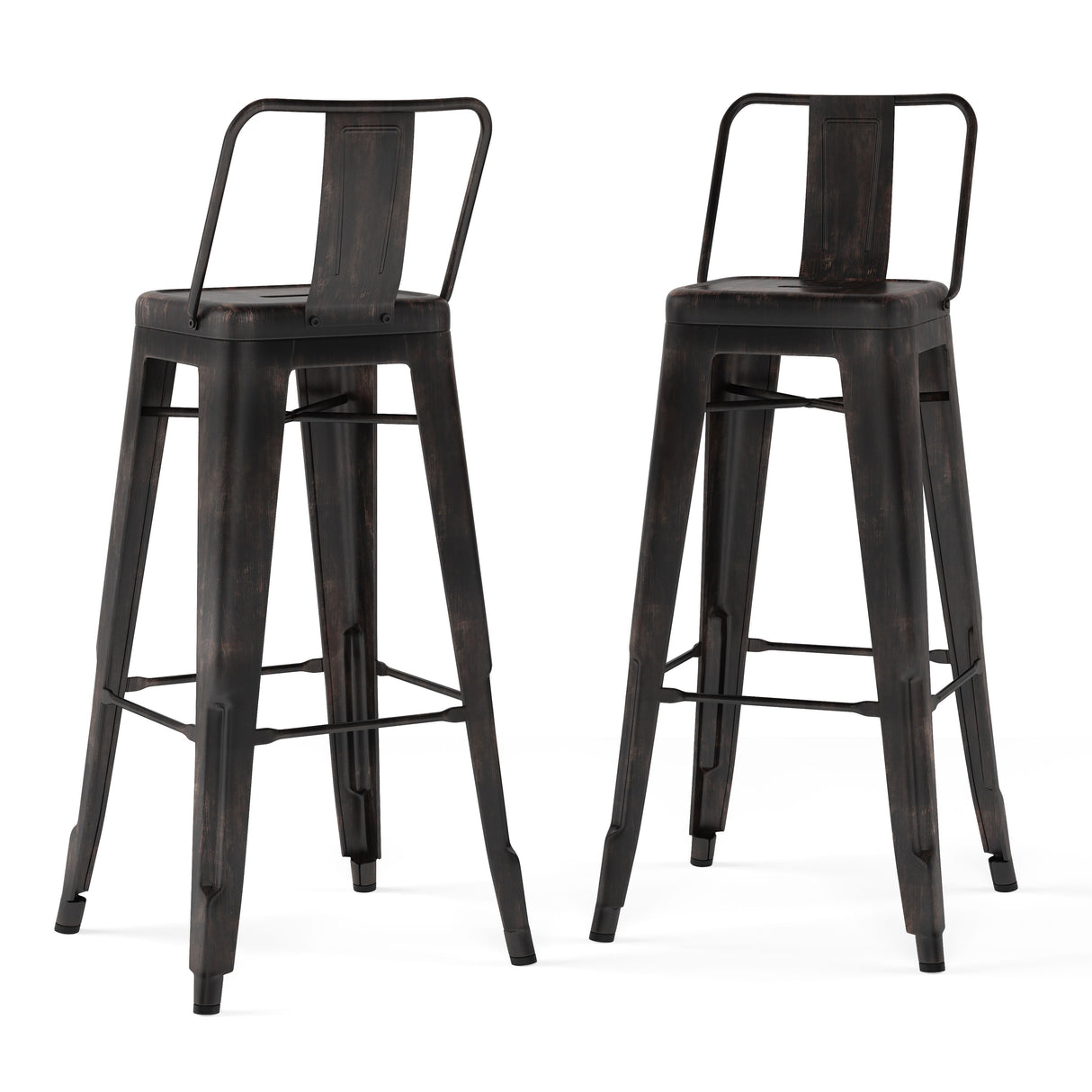 Rayne - Curved Back Metal Stool (Set of 2) by Couch.com