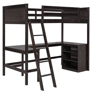 Loft Bed With Shelves With Desk by Couch.com