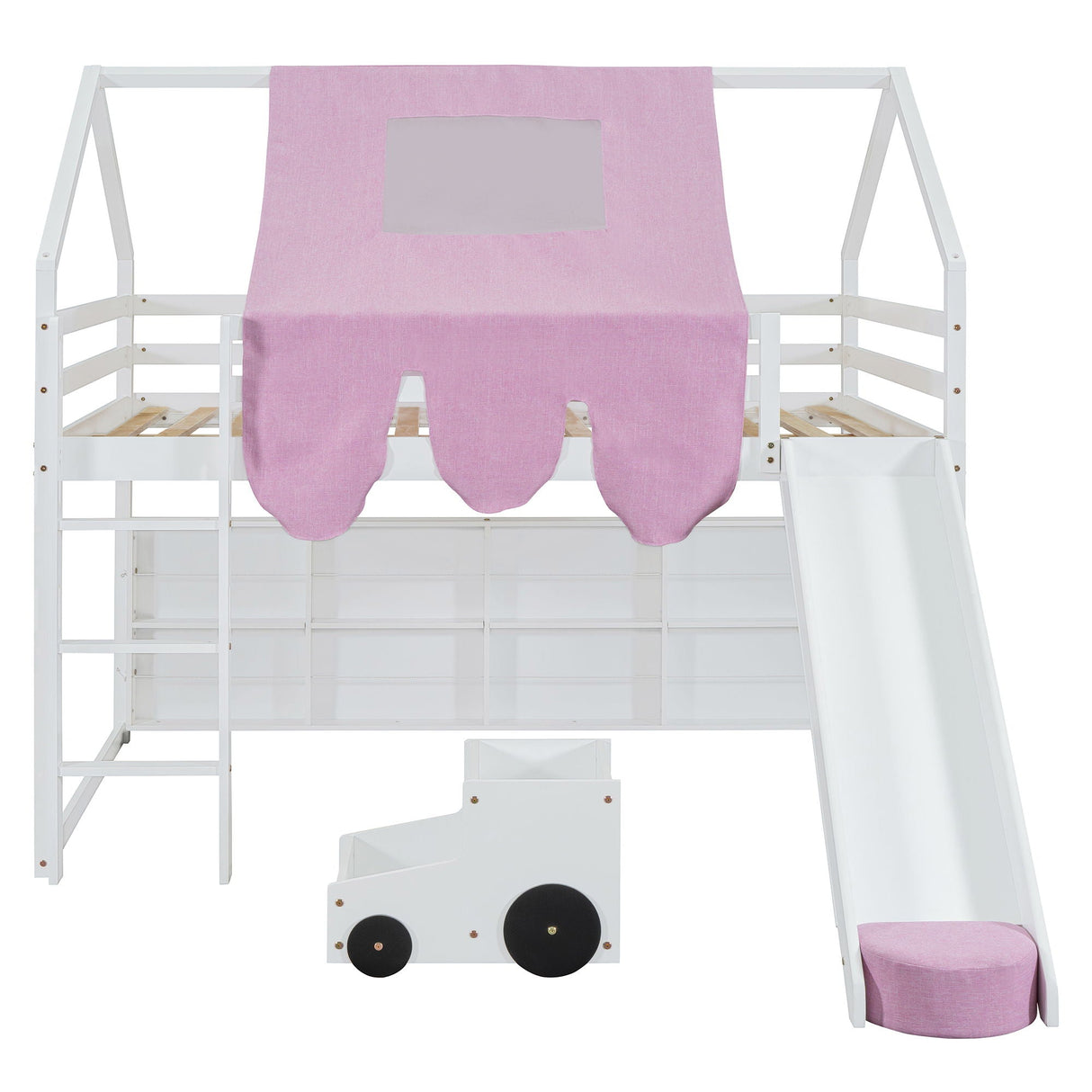 Loft Bed With House Shaped Frame And Tent by Couch.com