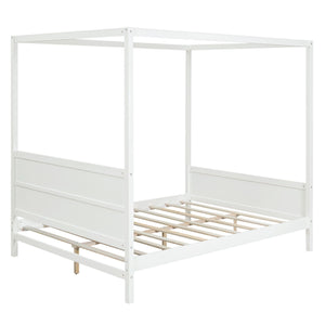 Canopy Platform Bed With Headboard And Footboard, Slat Support Leg by Couch.com