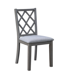 Carlisle - Cross Back Side Dining Chair (Set of 2) - Gray by Couch.com