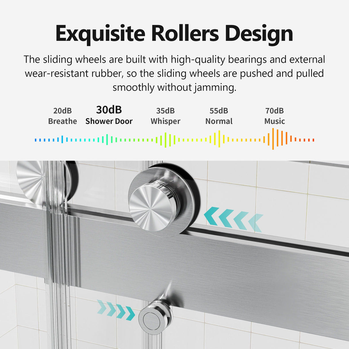 Frameless Double Sliding Soft-Close Shower Door, 3 / 8" (10Mm) Thick SGCC Tempered Glass Door, Matte by Couch.com