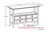 Amherst - Console Sofa Table, Handcrafted by Couch.com