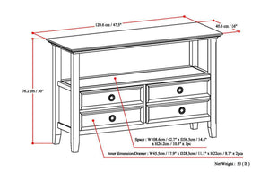 Amherst - Console Sofa Table, Handcrafted by Couch.com