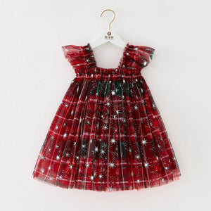 Christmas New Children Shirt XINGX Suspender Skirt For Girls