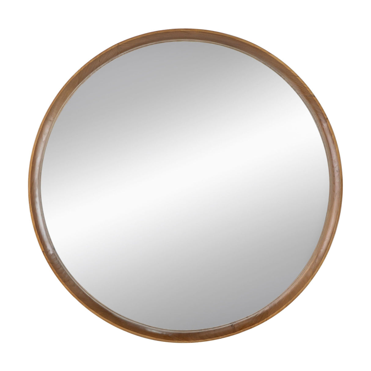 Round Wood Mirror, Wall Mounted Mirror Home Decor For Bathroom Living Room by Couch.com