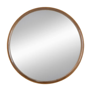 Round Wood Mirror, Wall Mounted Mirror Home Decor For Bathroom Living Room by Couch.com