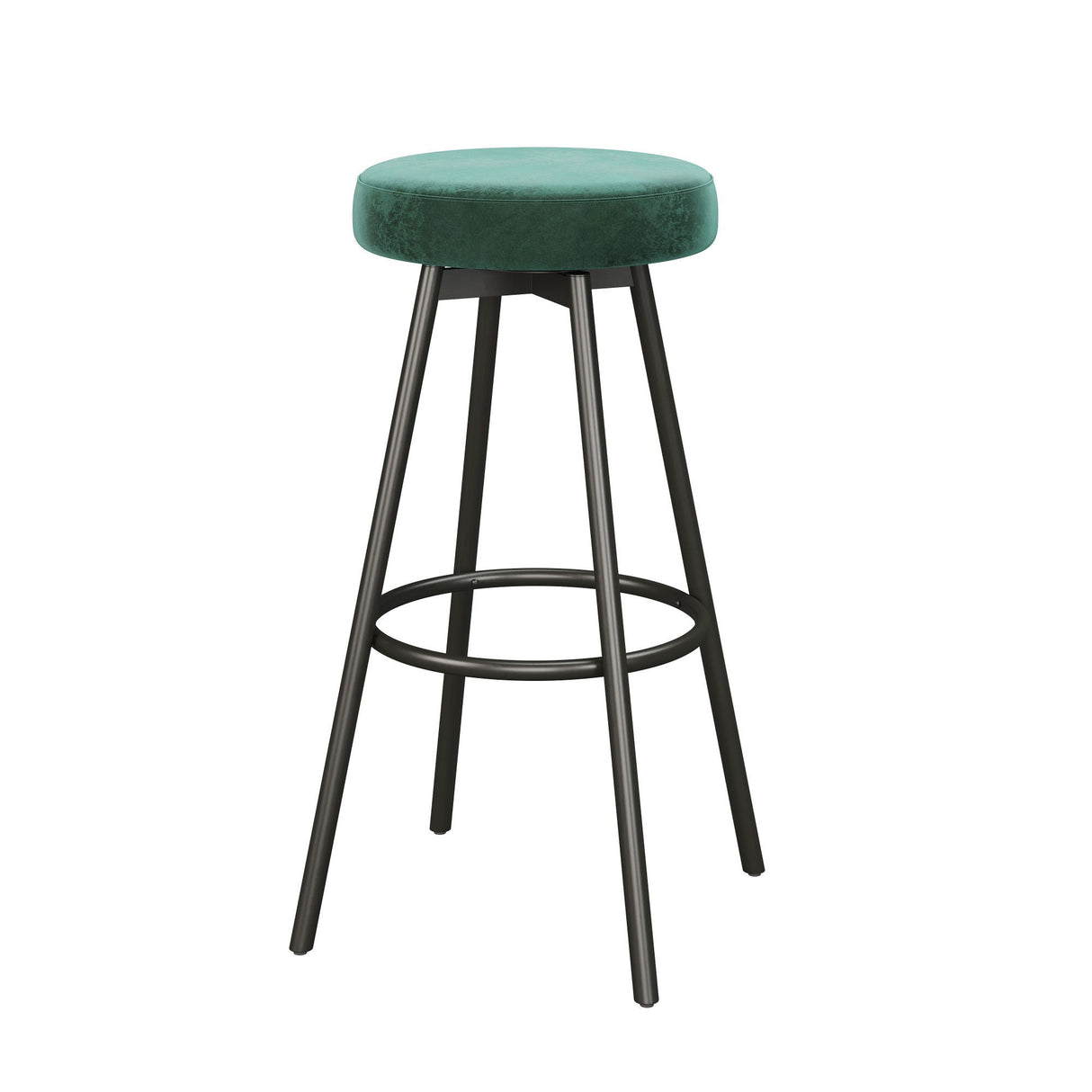 Modern Glam Upholstered Faux Velvet Bar Stool by Couch.com