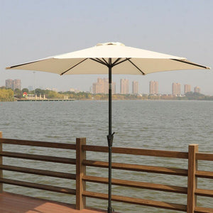 8.8' Outdoor Aluminum Patio Umbrella With 42 Pound Round Resin Umbrella Base by Couch.com