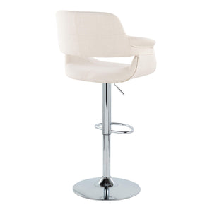 Vintage Flair - Mid Century Modern Adjustable Barstool With Oval Footrest (Set of 2) by Couch.com