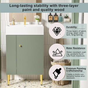 Bathroom Vanity, Combo Cabinet, Bathroom Storage Cabinet, Single Ceramic Sink by Couch.com