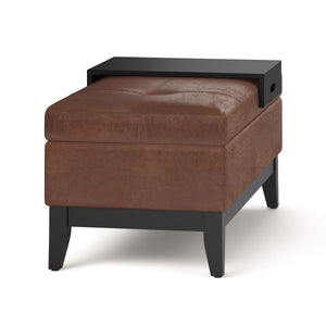Oregon - Contemporary Storage Ottoman Bench With Tray by Couch.com