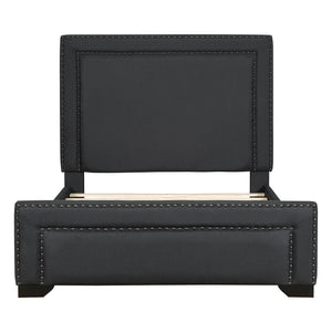 Upholstered Bed With Slats Support, No Box Spring Needed by Couch.com