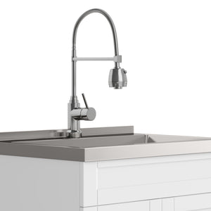 Hennessy - Deluxe Laundry Cabinet With Faucet And Stainless Steel Sink by Couch.com