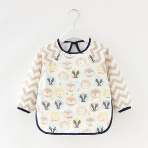 Baby Dinner Coverall Bib Spring And Autumn Long Sleeve Apron