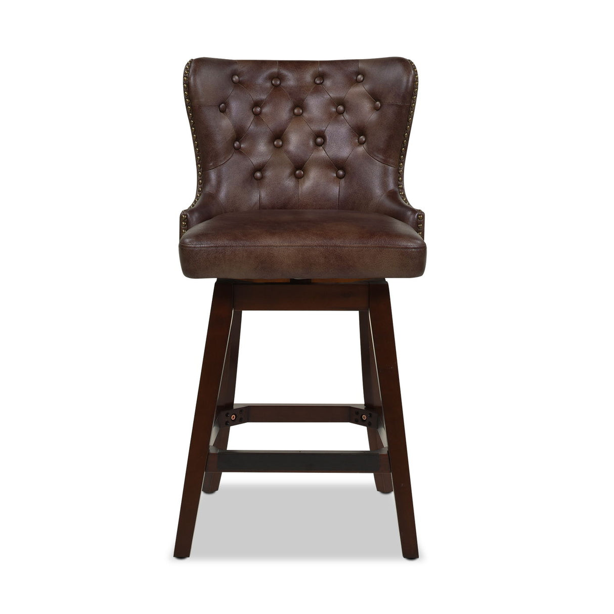 Holmes - Tufted High Back 360 Swivel Counter Height Barstool by Couch.com
