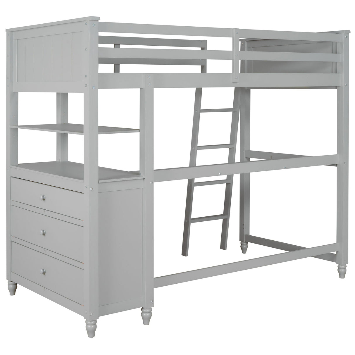 Loft Bed With Drawers With Desk And Shelves by Couch.com