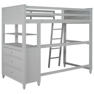 Loft Bed With Drawers With Desk And Shelves by Couch.com