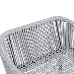 La Push Outdoor Patio Light Gray Rope Bar Stool, Set of 2