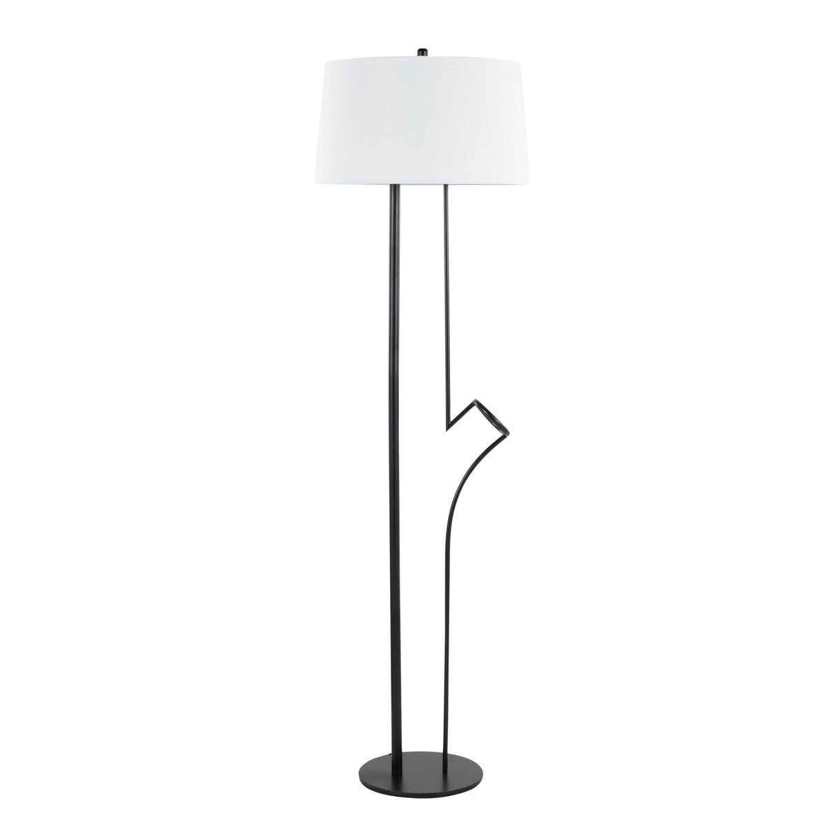 Shadow Contemporary Floor Lamp - Black / White by Couch.com
