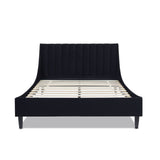 Aspen - Vertical Tufted Modern Headboard Platform Bed Set by Couch.com