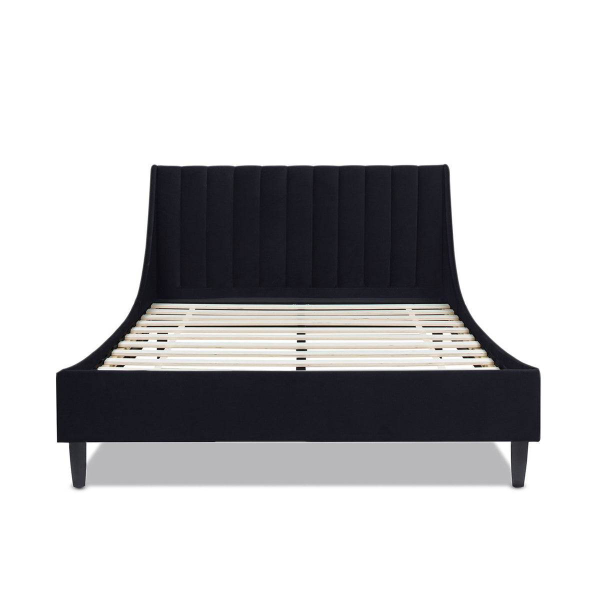 Aspen - Vertical Tufted Modern Headboard Platform Bed Set by Couch.com