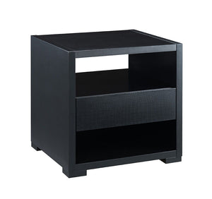 Accent Table, Sofa Side Table With Drawer And 2 Tier Shelves - Black by Couch.com