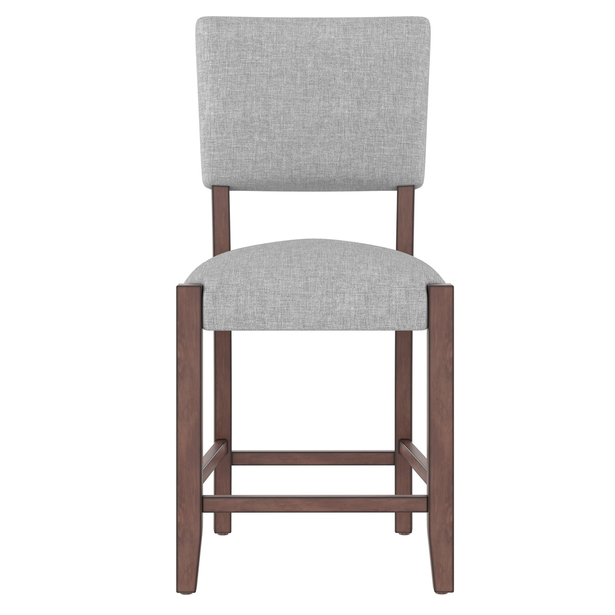Set of 4 Mid-Century Modern Linen Upholstered Bar Stools